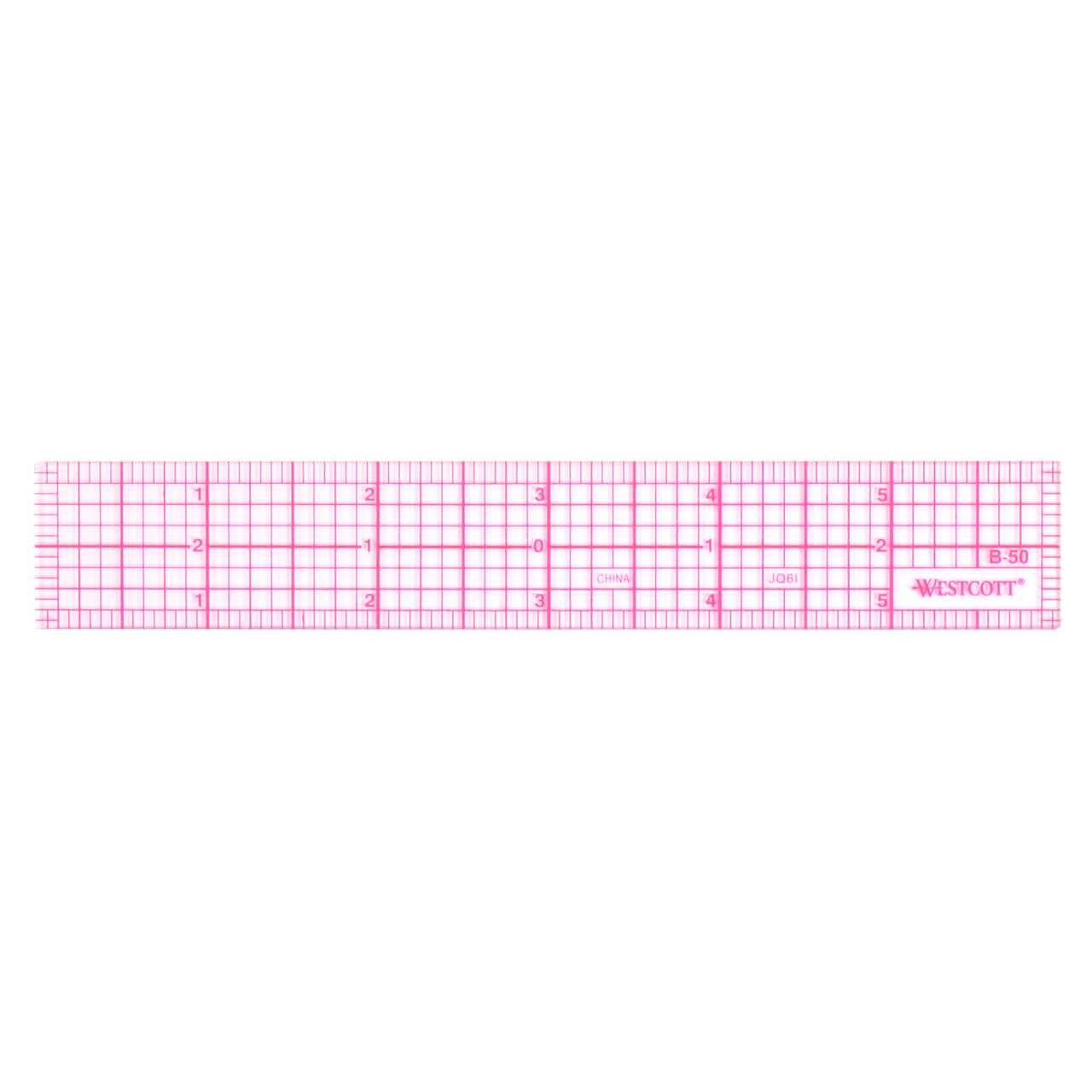 Westcott® 8ths Clear Beveled Ruler